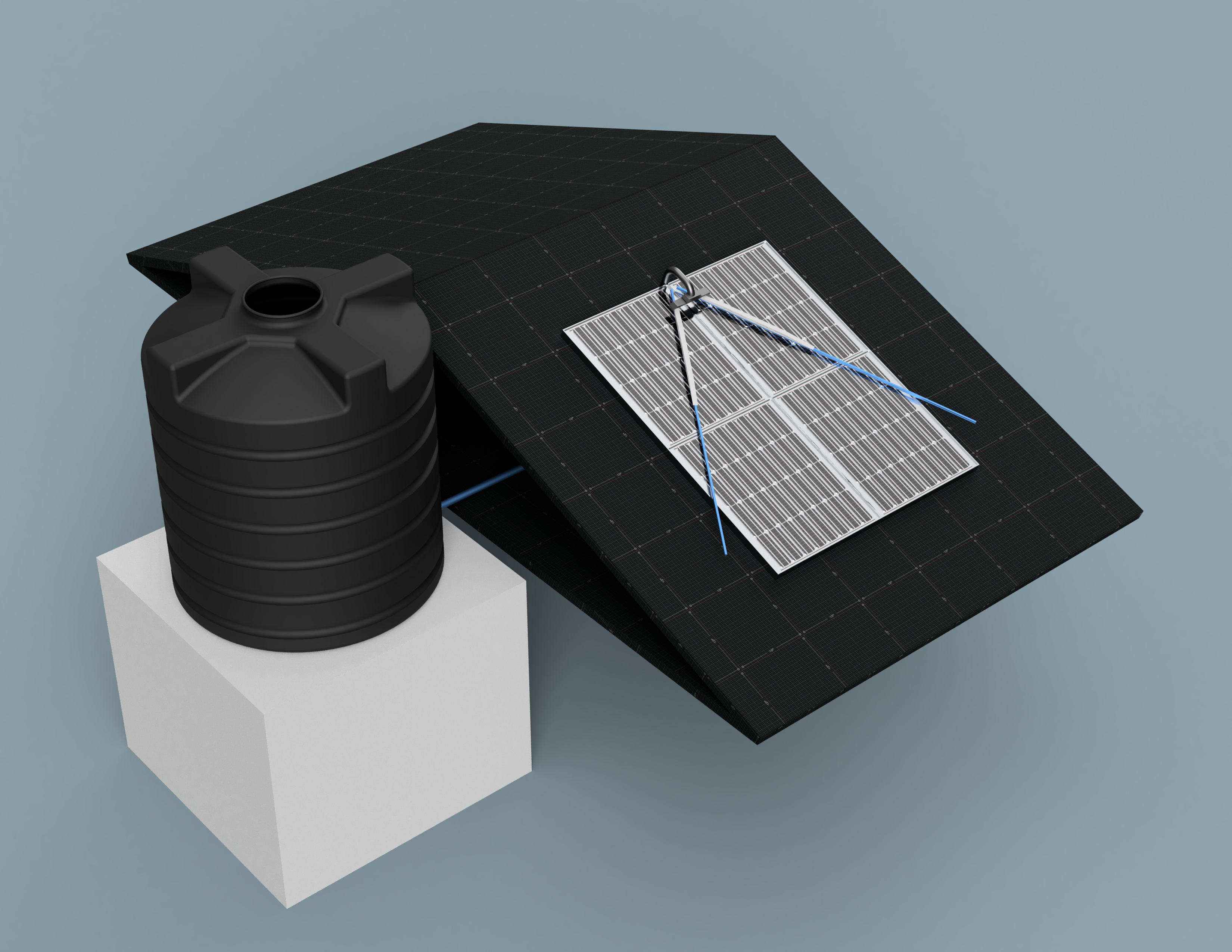 Solar panel wiper render